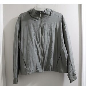 Arc'teryx XL Women's Hooded Lightweight Jacket Windbreaker Gray Full Zip